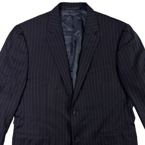 Valentino Mainline Navy Pinstripe Wool Blazer Sport Coat Men's 44R Italy Luxury